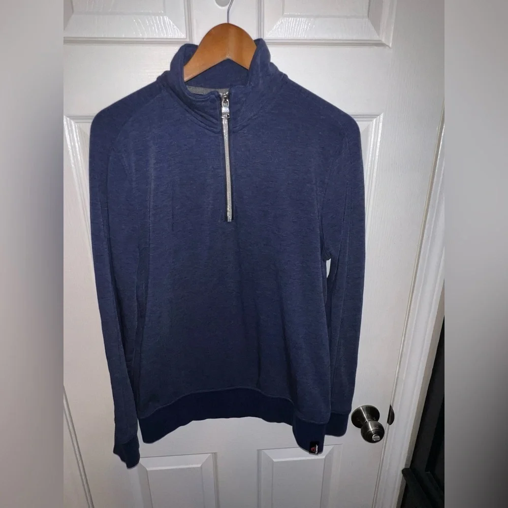 Banana Republic Men’s Medium Polartec 1/4 Zip Long Sleeve Pullover Navy Blue M